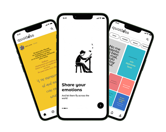 Quotless mobile app preview
